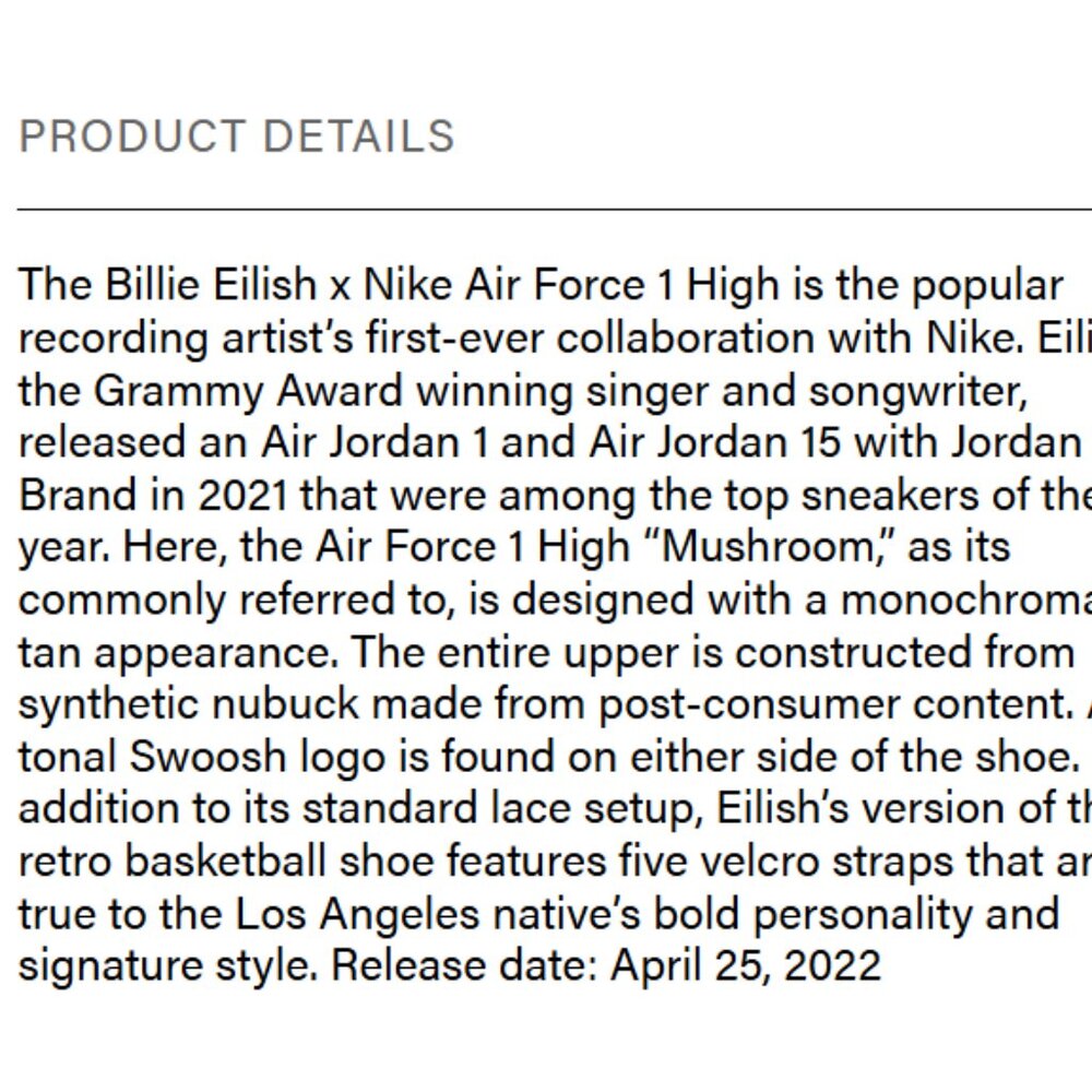 Nike Air Force 1 x Billie Eilish Mushroom - Size 10 mens- shipping incl - Picture 2 of 16